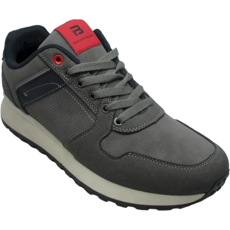 Men’s Faux Suede Mesh Low-Top Sneakers | Lace-Up Trainers