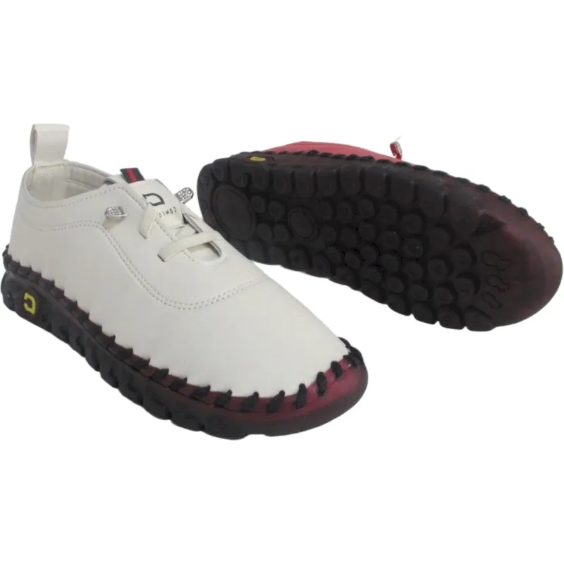 Women’s PU Leather Lace-Up Flats | Soft Bottom Casual Shoes