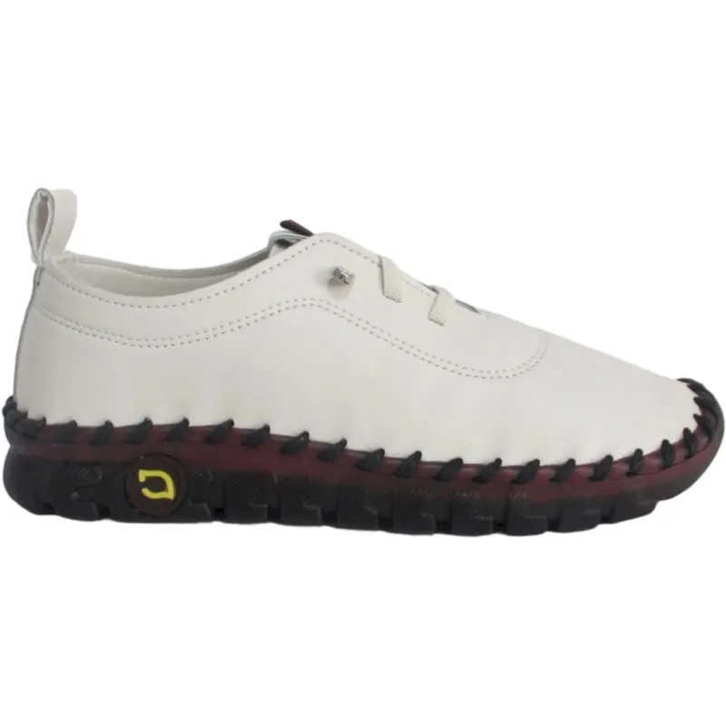 Women’s PU Leather Lace-Up Flats | Soft Bottom Casual Shoes