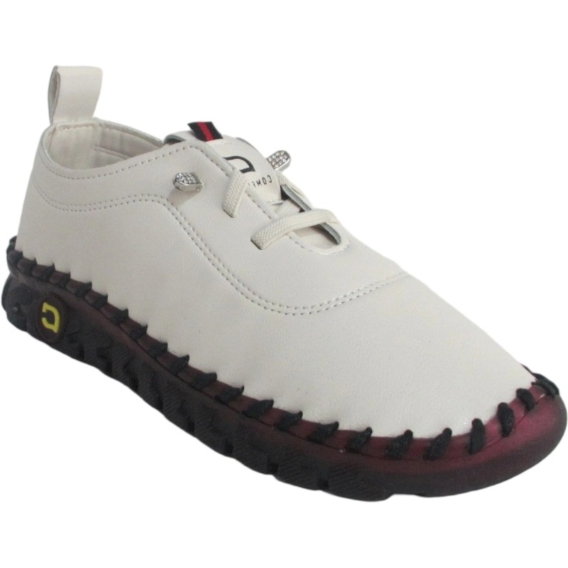 Women’s PU Leather Lace-Up Flats | Soft Bottom Casual Shoes