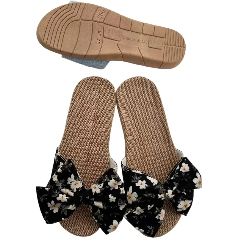 Women’s Summer Ribbon Bow Slippers | Indoor & Outdoor Sandals