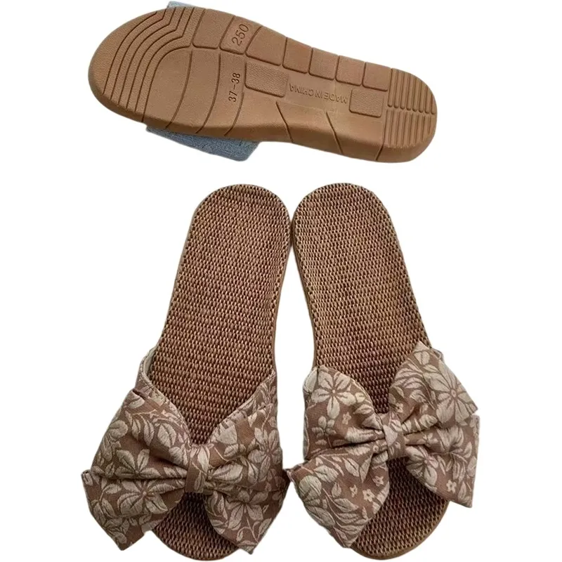 Women’s Summer Ribbon Bow Slippers | Indoor & Outdoor Sandals