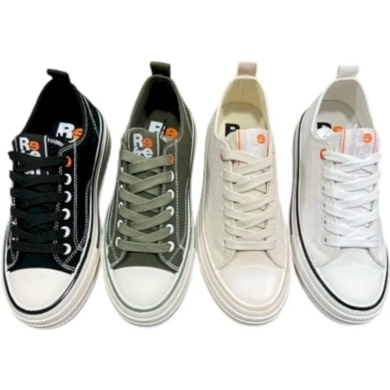 Women’s Canvas Lace-Up Low-Top Platform Sneakers – Trendy & Lightweight Style