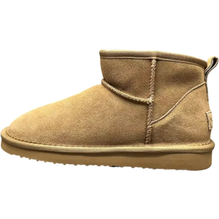 Women’s Classic Mini Winter Ankle Boots with Suede Upper & Genuine Sherpa Lining