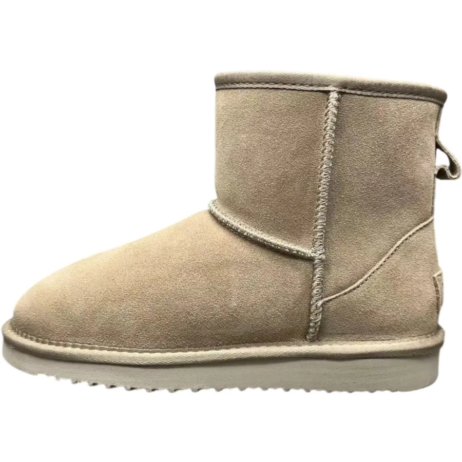 Women’s Classic Mini Winter Ankle Boots with Suede Upper & Genuine Sherpa Lining
