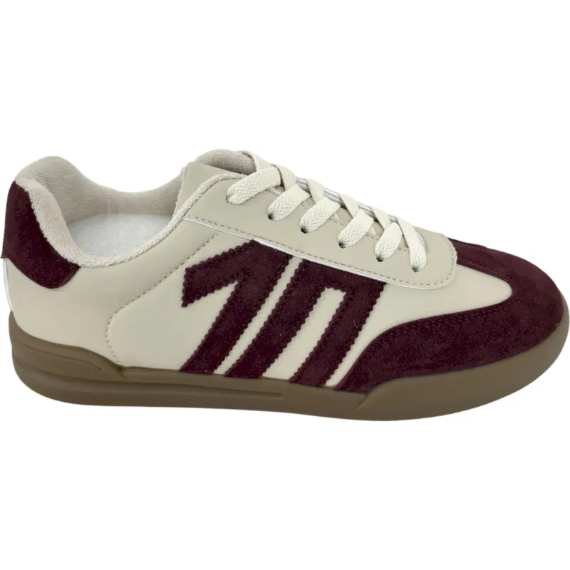 Women's Casual Sneakers with PU and Faux Suede Upper, Mesh Lining, PVC Injection Outsole