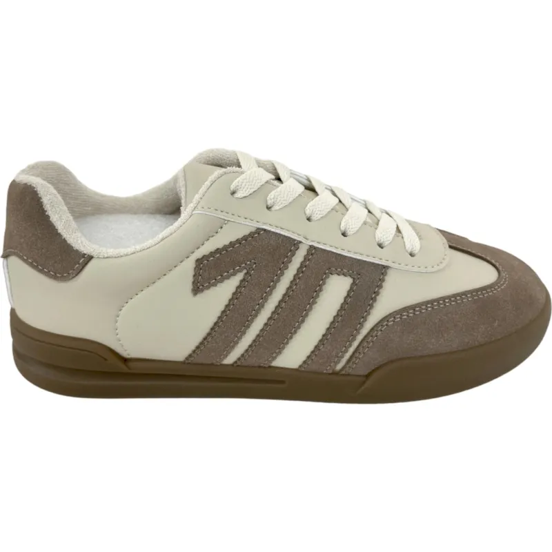 Women's Casual Sneakers with PU and Faux Suede Upper, Mesh Lining, PVC Injection Outsole