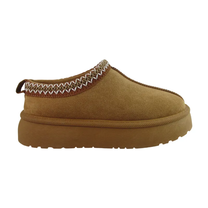 Women's Faux Suede UGG Clog Slipper - Faux Fur Lining