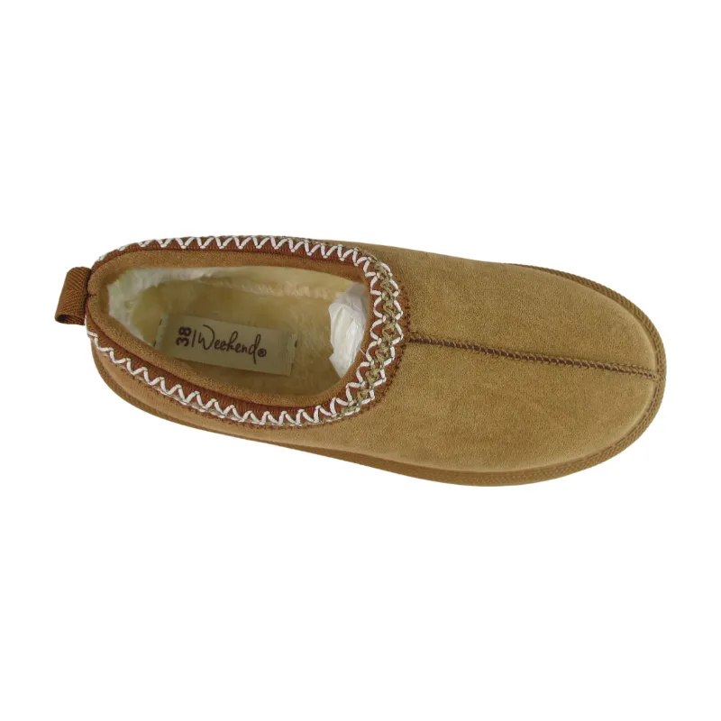 Women's Faux Suede UGG Clog Slipper - Faux Fur Lining