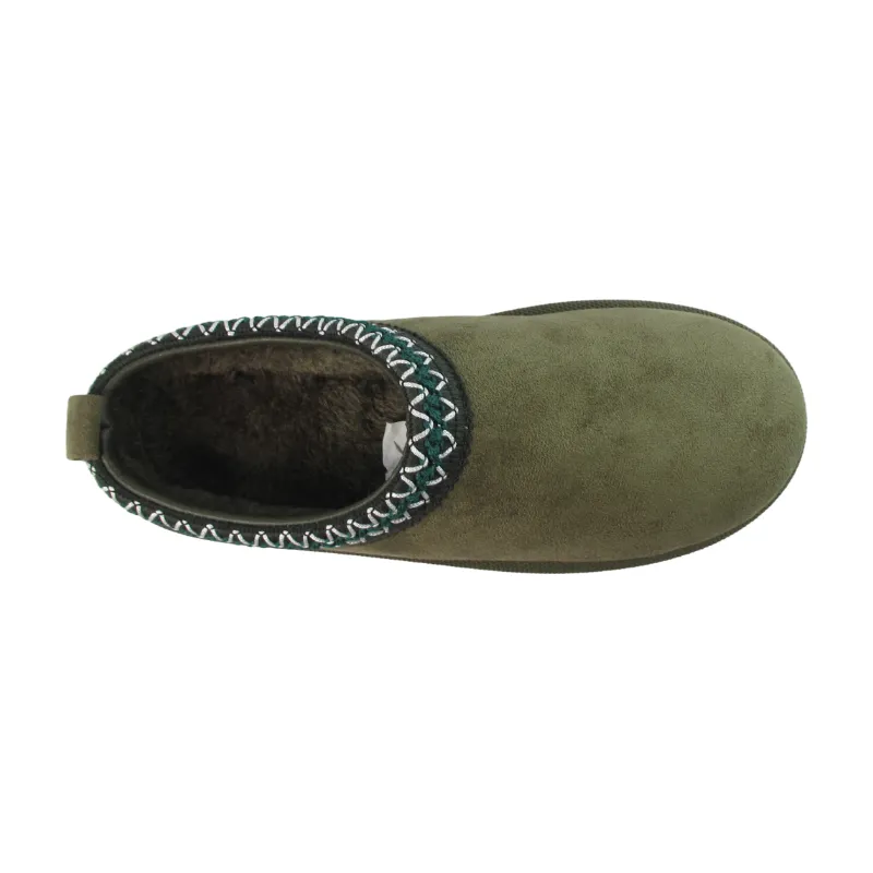 Women's Faux Suede Clog Slipper - One-Piece Design