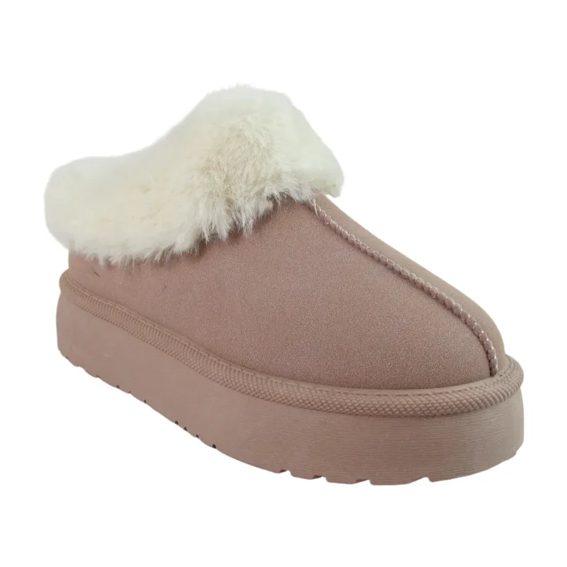 Women's Thick Sole Fur Slippers - Indoor Outdoor