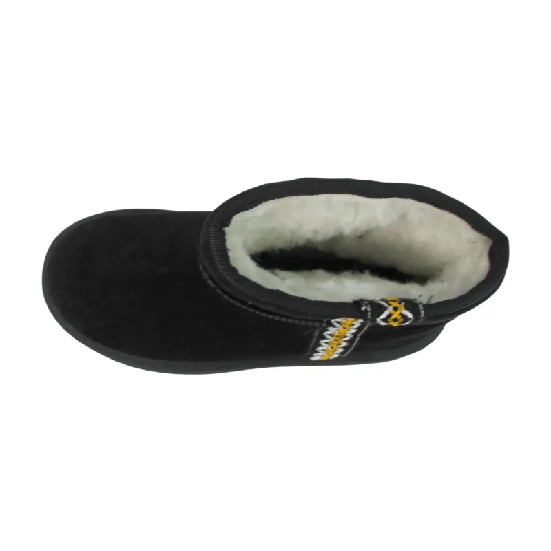 Women's Suede Faux Fur Lined Ankle Boots PVC Sole